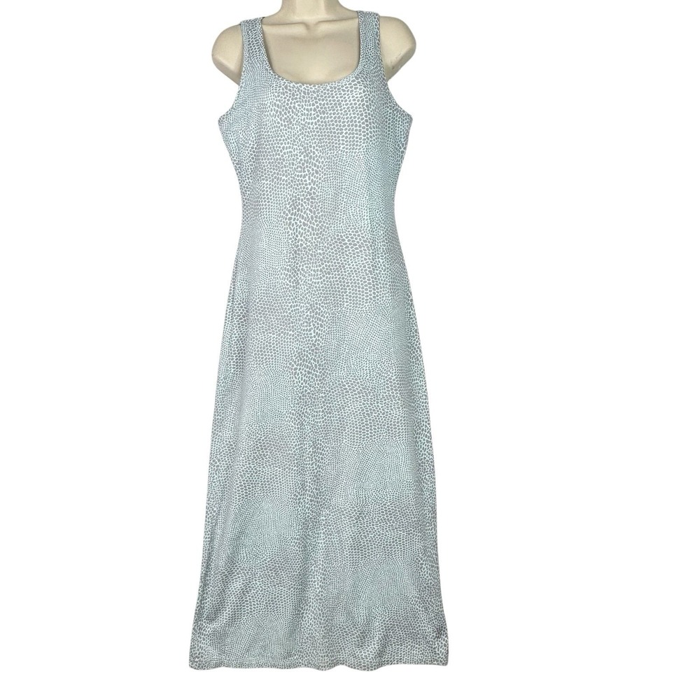 J McLaughlin Maxi Dress Catalina Cloth Womens S Blue Animal Print Sleeveless